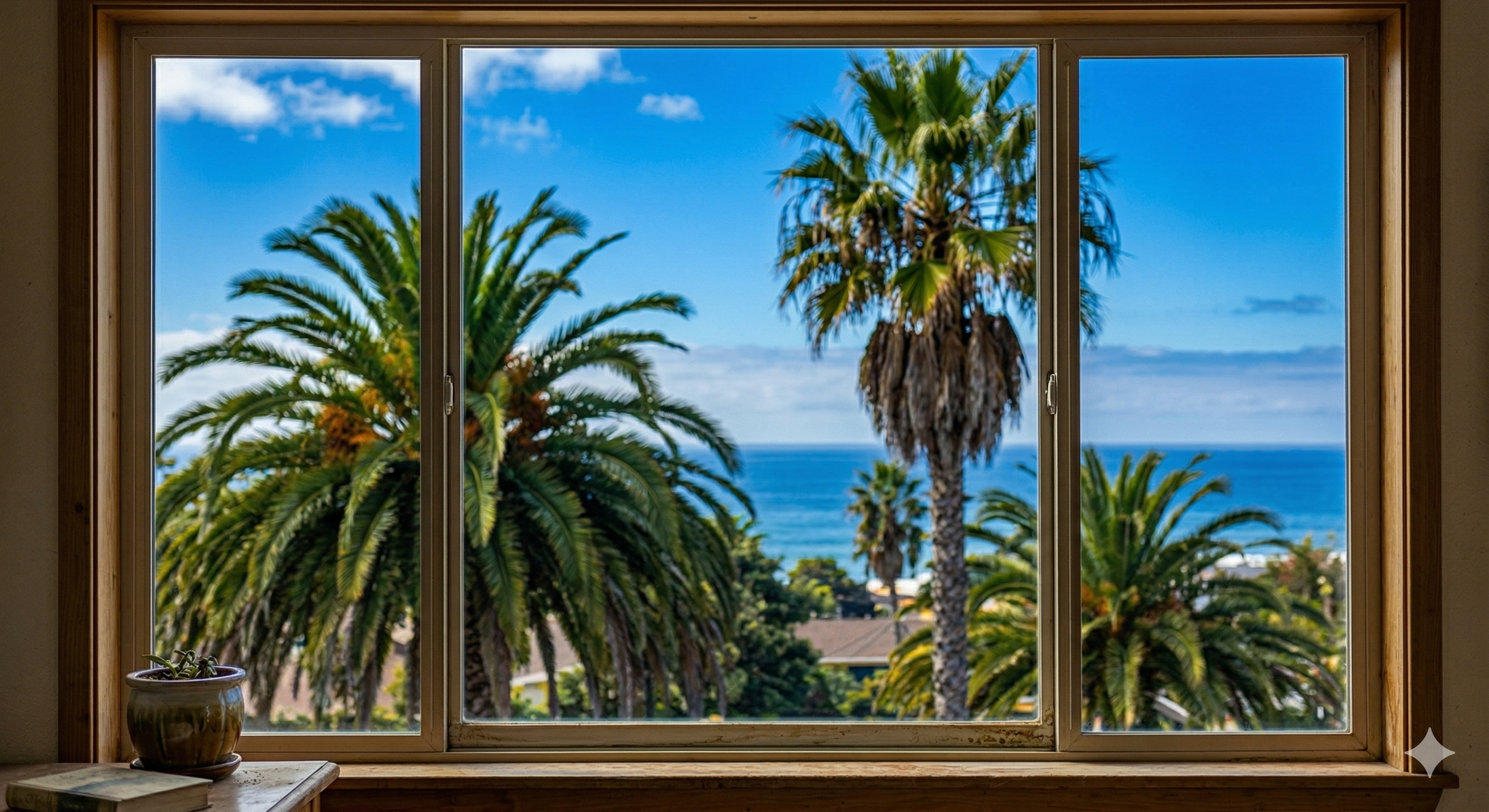 After window washing - spotless streak-free glass on a Laguna Beach home